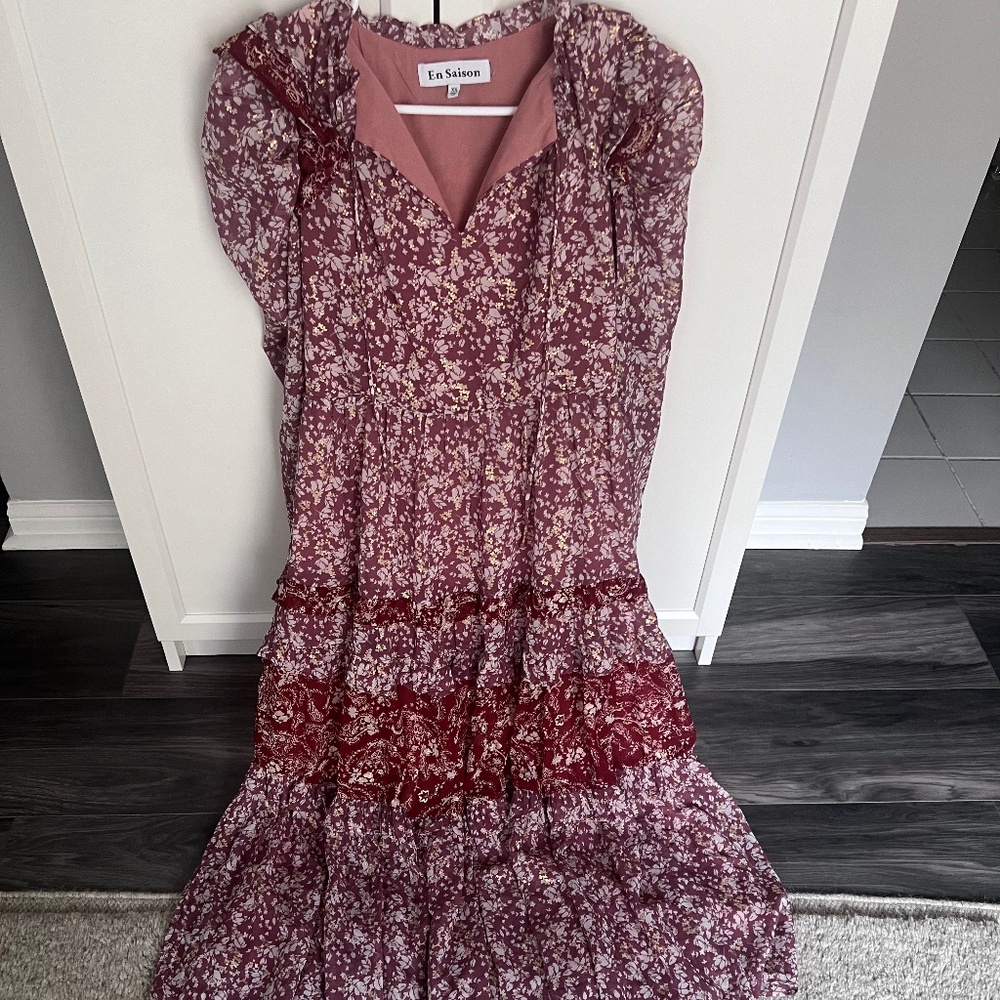 En Saison Maxi Tiered Dress XS
